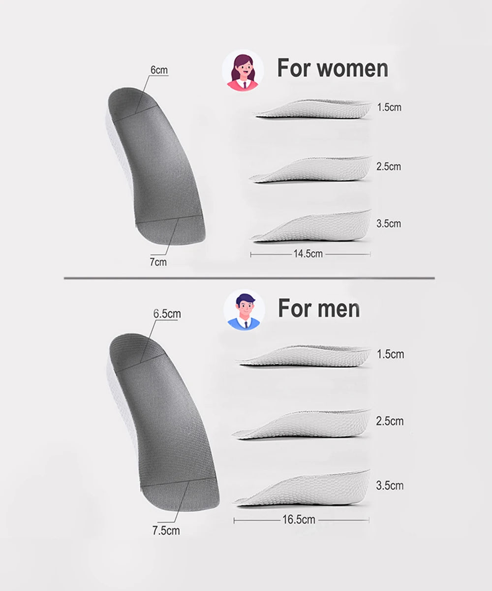 Height Increase Memory Foam Insoles